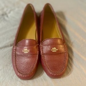 Deep burgundy COACH Driver Loafers